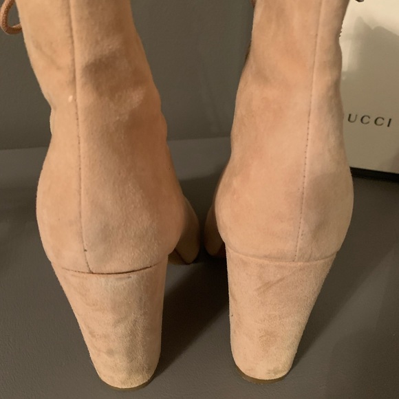 BCBG Tan Suede Ankle Booties - Picture 5 of 6